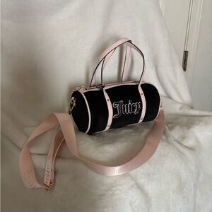 Juicy Couture Black and Pink Barrel Bag